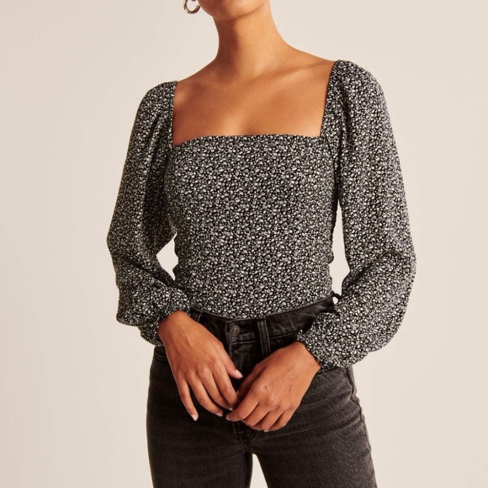 Abercrombie Long Sleeve Squareneck Top